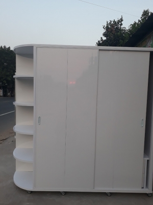 Tủ Nhựa Trắng Cánh Đẩy Ngang